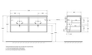 Тумба с раковиной и столешницей BelBagno KRAFT 120 Rovere Nebrasca Nature для ванной в интернет-магазине Sanbest