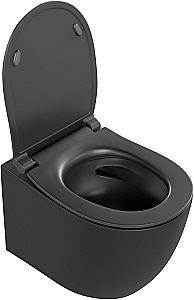 Унитаз подвесной Allen Brau Fantasy 3 Vortex 4.11035.31 черный матовый, с крышкой микролифт, слив торнадо купить в интернет-магазине Sanbest