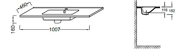 Тумба с раковиной Jacob Delafon OLA 100 для ванной в интернет-магазине Sanbest