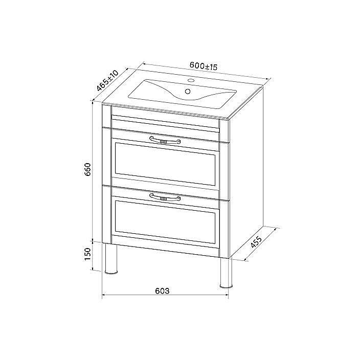 Тумба с раковиной Iddis Oxford OXF60W0i95K 60 для ванной в интернет-магазине Sanbest