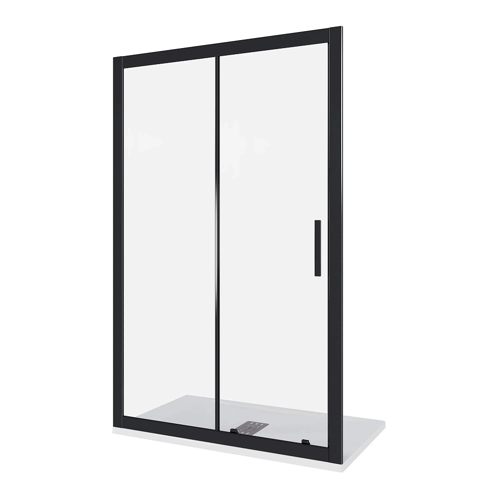 Душевая дверь Good Door COFE WTW-130-C-B стекло прозрачное/профиль черный купить в интернет-магазине Sanbest