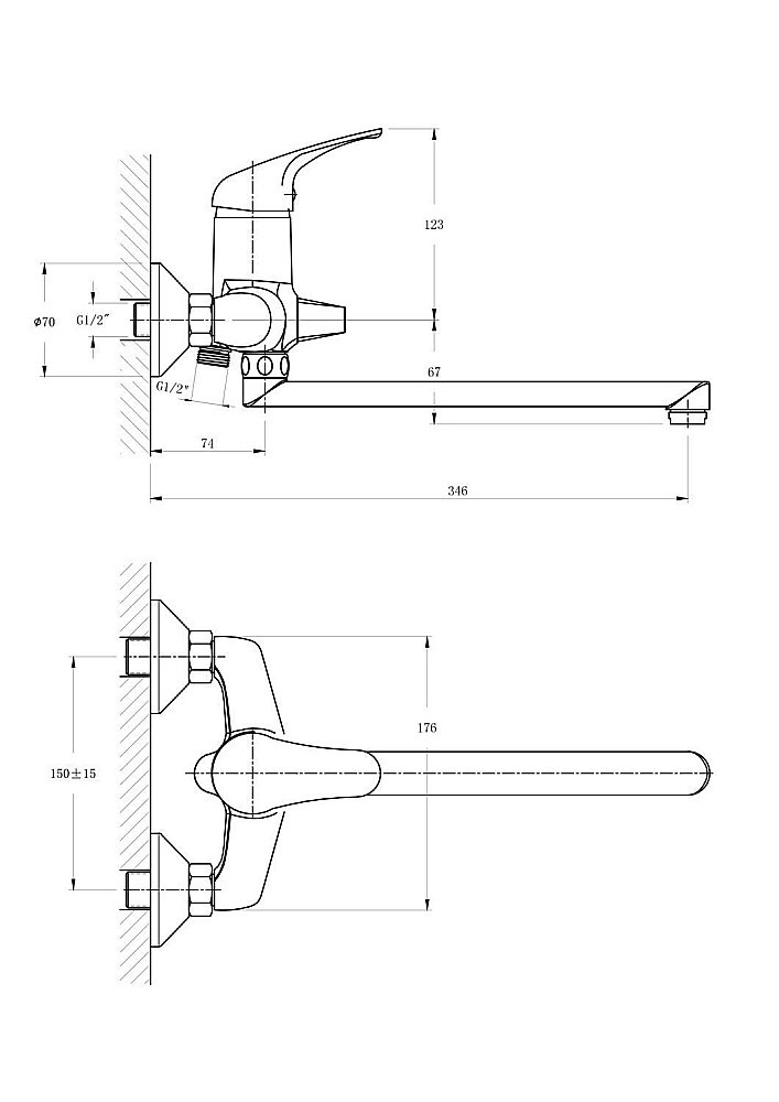 Смеситель для ванны Rush Corsica CO4240-51 купить в интернет-магазине сантехники Sanbest