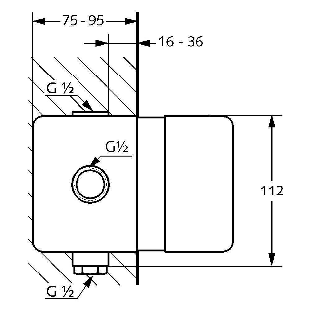 Скрытая часть для смесителя Kludi Pure&Solid 38636 купить в интернет-магазине сантехники Sanbest