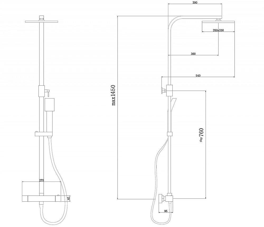 Душевая система ABBER Daheim AF8260WL белый матовый купить в интернет-магазине сантехники Sanbest