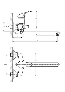 Смеситель для ванны Rush Corsica CO4240-51 купить в интернет-магазине сантехники Sanbest