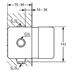 Скрытая часть для смесителя Kludi Pure&Solid 38636 купить в интернет-магазине сантехники Sanbest