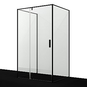Душевой уголок WasserKRAFT Elbe 74P 74P26 120х100 профиль черный матовый/стекло прозрачное купить в интернет-магазине Sanbest
