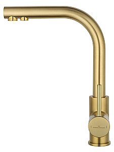 Смеситель для кухни c подключением фильтра WONZON & WOGHAND WW-88458005-BG брашированное золото купить в интернет-магазине сантехники Sanbest