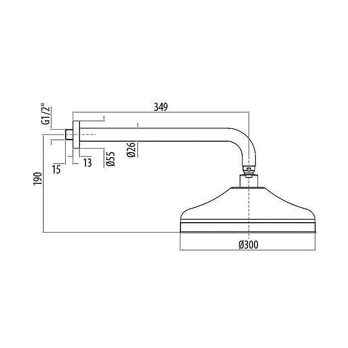 Верхний душ Gattoni Programma doccia SFPCL30C0cr 30 хром купить в интернет-магазине сантехники Sanbest