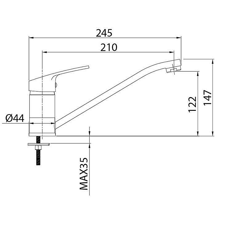 Смеситель для кухни Milardo Meal M06SB00M05 хром купить в интернет-магазине сантехники Sanbest