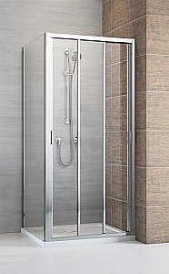 Душевой уголок Radaway Evo DW+S 75x75 стекло прозрачное/профиль хром купить в интернет-магазине Sanbest