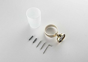 Стакан Aquatek Классик AQ4504PG стекло матовое/золото полированное купить в интернет-магазине сантехники Sanbest