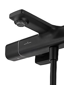 Смеситель для ванны с душем и термостатом WONZON & WOGHAND SOLID, Черный матовый (WW-C2011-A-MB) купить в интернет-магазине сантехники Sanbest