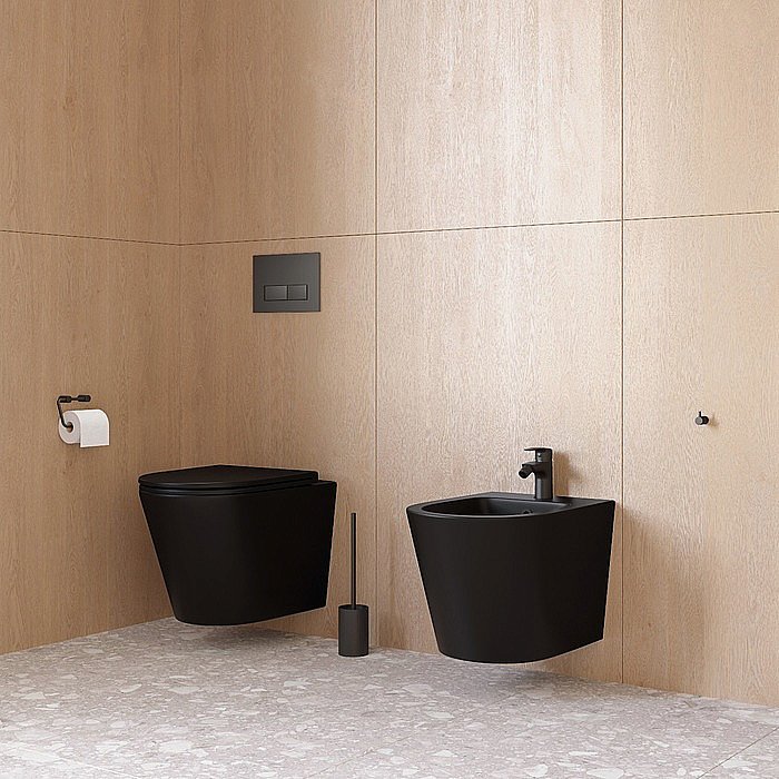 Биде Iddis Calipso CALRB02i82 черное матовое купить в интернет-магазине Sanbest