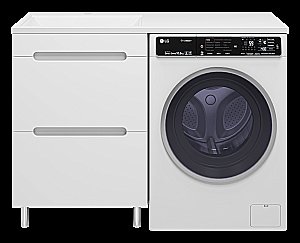 Тумба с раковиной Misty Байкал - 55 Э-Бай06055-022Я (Раковина Эстет Даллас 120) белая для ванной в интернет-магазине Sanbest