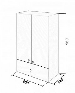 Шкаф Orange Смайл SM-60SR1 для ванной в интернет-магазине сантехники Sanbest