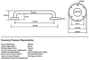 Поручень Bemeta Help program 301100701 купить в интернет-магазине сантехники Sanbest