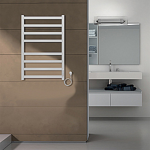 Полотенцесушитель электрический Azario PALERMO П8 500х800 AZ83858W белый купить в интернет-магазине сантехники Sanbest