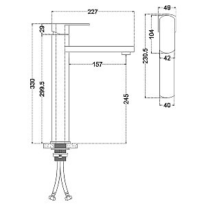 Смеситель для раковины Melana Stello 610302 сатин купить в интернет-магазине сантехники Sanbest