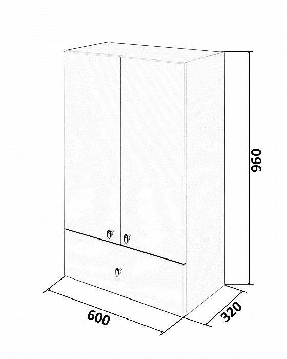 Шкаф Orange Смайл SM-60SR1 для ванной в интернет-магазине сантехники Sanbest