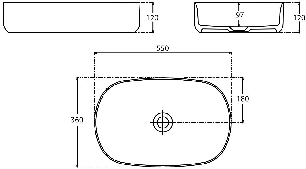 Раковина накладная Allen Brau Fantasy 55 4.11022.20 белая купить в интернет-магазине Sanbest
