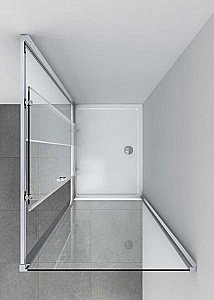 Душевой уголок Vincea Alpha VSR-3AL9012CLB 120x90 стекло прозрачное/профиль черный купить в интернет-магазине Sanbest