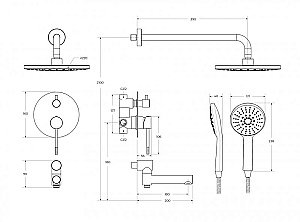 Душевая система Cezares RELAX-VDSET-01 хром купить в интернет-магазине сантехники Sanbest
