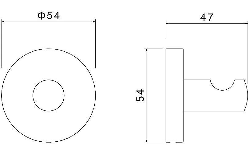 Крючок Aquatek Оберон AQ4201MB черный матовый купить в интернет-магазине сантехники Sanbest