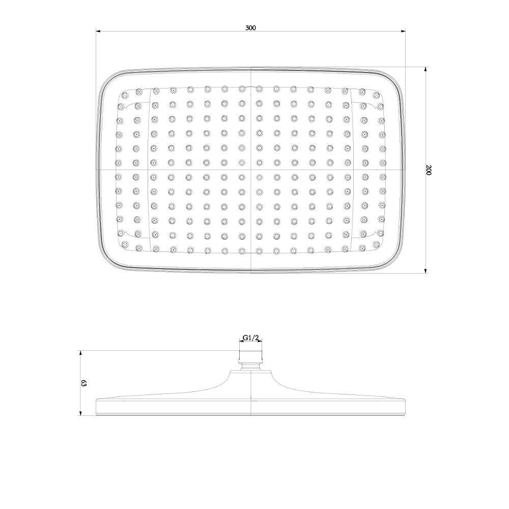 Верхний душ Lemark LM8134C хром купить в интернет-магазине сантехники Sanbest