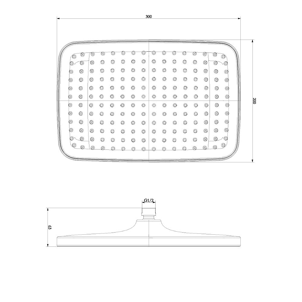 Верхний душ Lemark LM8134C хром купить в интернет-магазине сантехники Sanbest