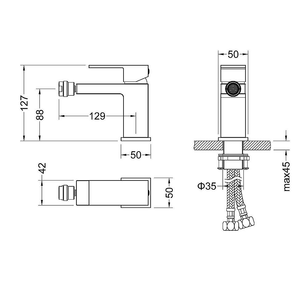 Смеситель для биде Timo Selene 2062/17F купить в интернет-магазине сантехники Sanbest