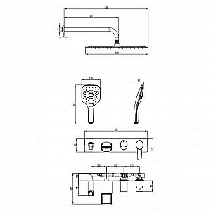 Душевая система Lemark Atlantiss LM3225C купить в интернет-магазине сантехники Sanbest