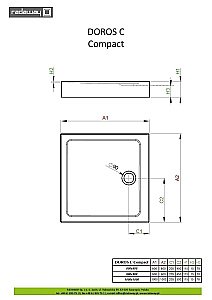 Душевой поддон Radaway Doros C Compact SDRC1010-05 100x100 белый купить в интернет-магазине Sanbest