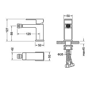 Смеситель для биде Timo Selene 2062/17F купить в интернет-магазине сантехники Sanbest
