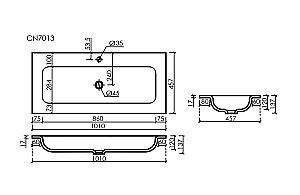 Тумба с раковиной Sancos FOLK Floor FL100FW/CN7013MBwx 100 Bianco для ванной в интернет-магазине Sanbest