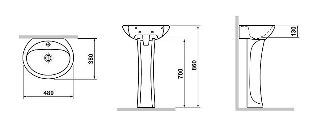 Раковина детская на пьедестале Laguraty 3209 F белая купить в интернет-магазине Sanbest