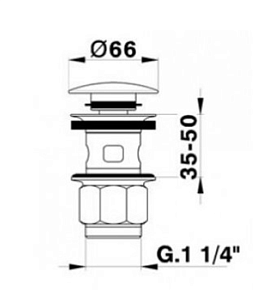 Донный клапан Cisal Complementi ZA00162039 купить в интернет-магазине сантехники Sanbest