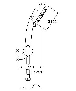 Душевой гарнитур Grohe Tempesta Cosmopolitan 100 27584002 хром купить в интернет-магазине сантехники Sanbest
