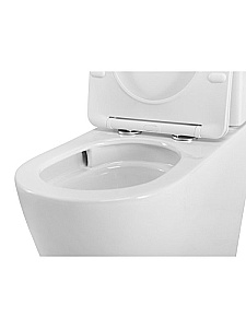 Унитаз напольный CEZARES STYLUS-TOR CZR-538-CP-TOR/SC безободковый, смыв торнадо, с бачком, с крышкой микролифт, белый купить в интернет-магазине Sanbest