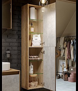 Пенал подвесной Aqwella Mobi 36,5 белый для ванной в интернет-магазине сантехники Sanbest