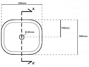 Раковина накладная Galassia SmartB 45 7406 белая купить в интернет-магазине Sanbest