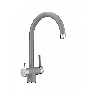 Смеситель для кухни Milacio Ultra MCU.554.GR серый металлик/хром купить в интернет-магазине сантехники Sanbest