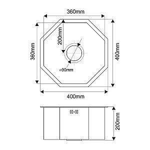 Мойка кухонная Melana Octavia Profline D400BR бронза купить в интернет-магазине сантехники Sanbest