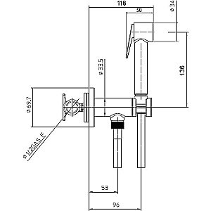 Гигиенический душ Bossini Paloma Brass E37007B.030 хром купить в интернет-магазине сантехники Sanbest