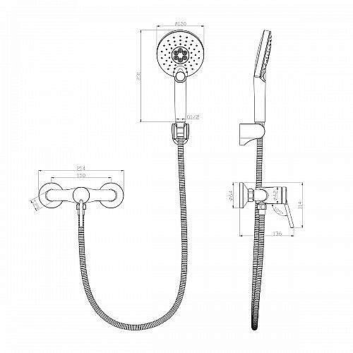 Смеситель для душа Lemark Minima LM3803C купить в интернет-магазине сантехники Sanbest