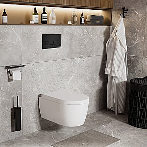 Инсталляция для унитаза WasserKraft Dill 61TLT.010.ME.MB03 с черной матовой кнопкой купить в интернет-магазине сантехники Sanbest