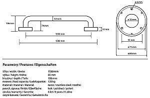 Поручень Bemeta Help program 301101501 купить в интернет-магазине сантехники Sanbest