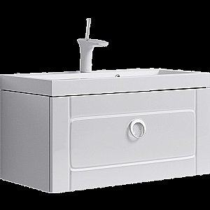 Тумба с раковиной AQWELLA Infinity 80 белая для ванной в интернет-магазине Sanbest