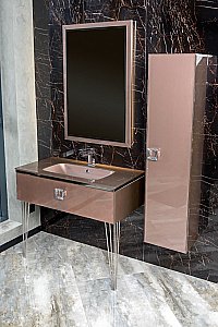 Консоль с раковиной Armadi Art LUCIDO 770-080-PU 80 лиловый для ванной в интернет-магазине сантехники Sanbest