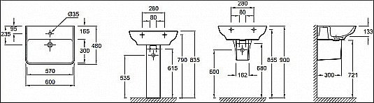 Раковина Jacob Delafon STRUKTURA 60 EGD111-Z-00 белая купить в интернет-магазине Sanbest